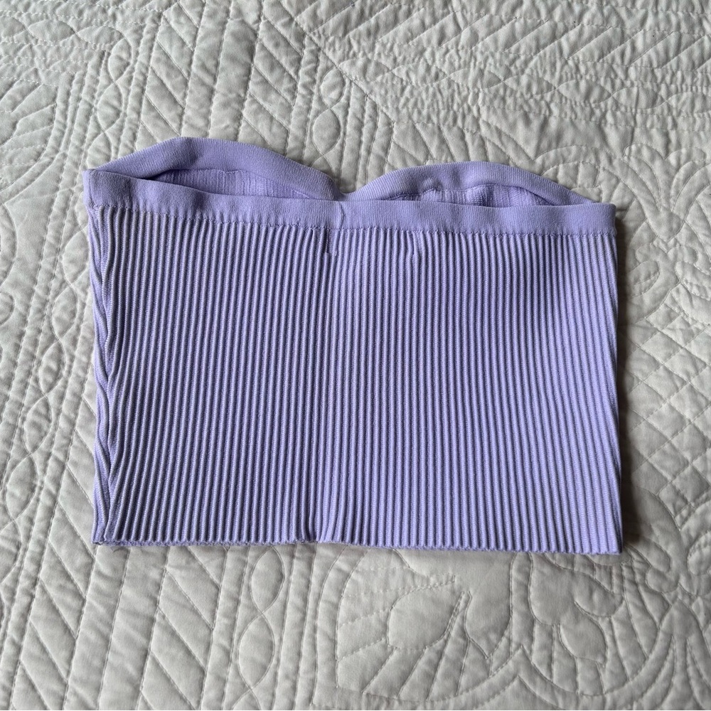 Lavender Ribbed Tube Top - Picture 5 of 5